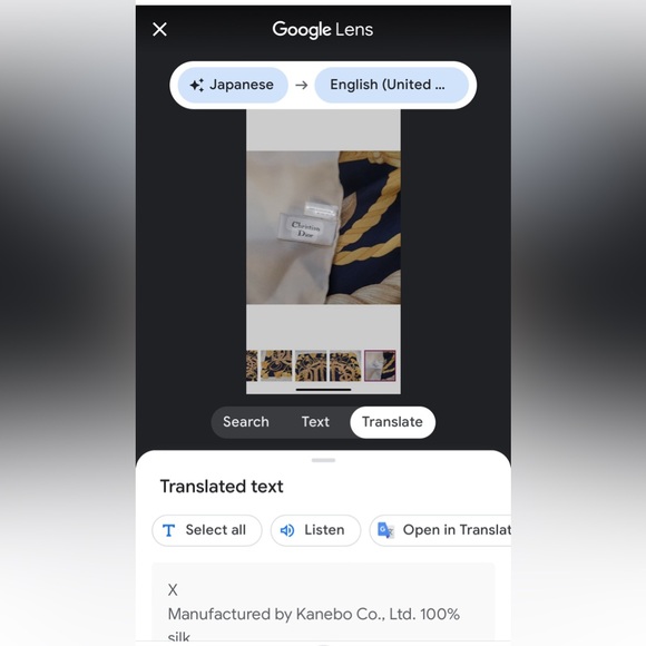 Authentic Dior oversized silk scarf - Picture 9 of 9